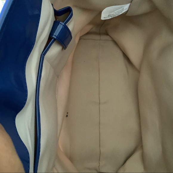 Talbots Woven/Striped tote bag w/bamboo handles - Picture 8 of 11